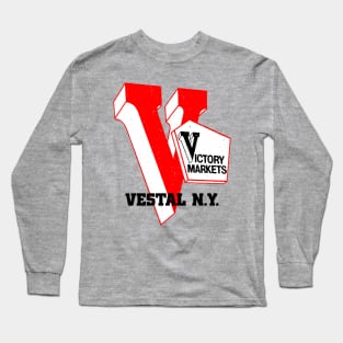 Victory Market Former Vestal NY Grocery Store Logo Long Sleeve T-Shirt